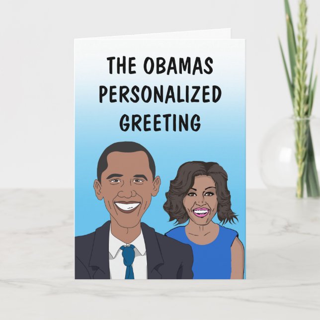 La carte de vœux personnalisée des Obama (Devant)