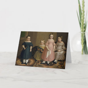 La carte de vœux pliée des enfants Alling