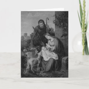 La carte de voeux sainte de Noël de famille