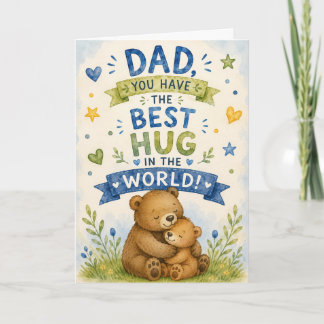 La carte des câlins de papa trop mignon est la mei