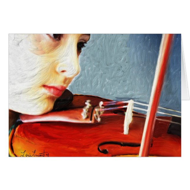 La carte d'étudiant de violon (Devant horizontal)