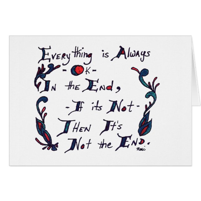 La carte d'extrémité (Devant horizontal)