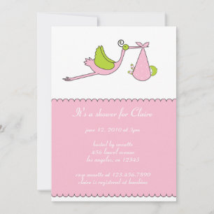 La carte d'invitation Baby shower de la fille de c
