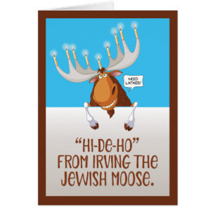 La carte Hanoukka amusante "Irving the Jewish Moos