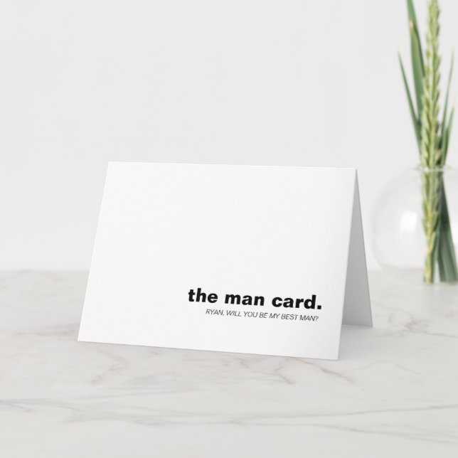 La carte Homme sera-tu ma carte Mariage Groomsman (Devant)