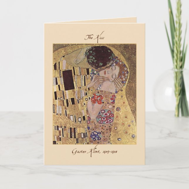 La carte Kiss Valentine par Gustav Klimt 1907-08 (Devant)