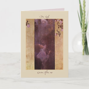 La carte Love Valentine par Gustav Klimt 1895