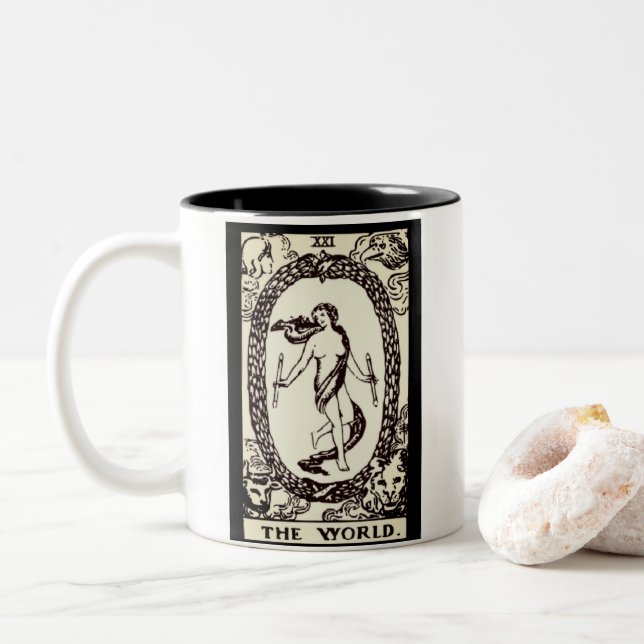 la carte mondiale tarot | mug (Avec donut)