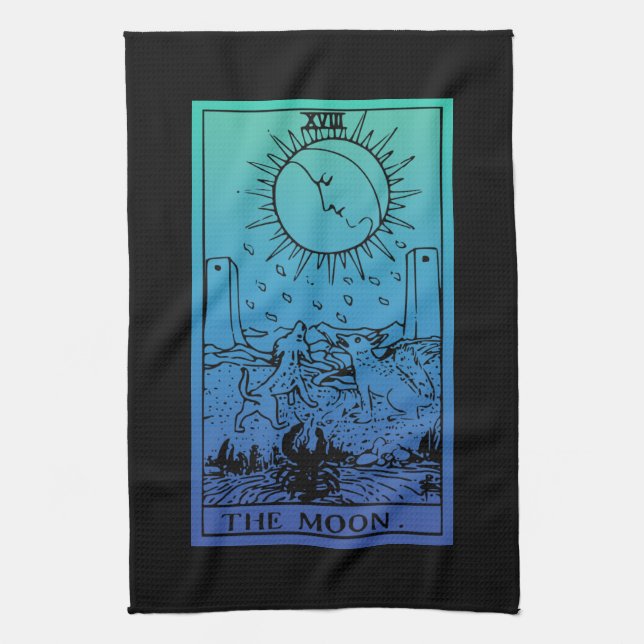 La carte Moon Tarot Gradient Serviette de cuisine (Vertical)