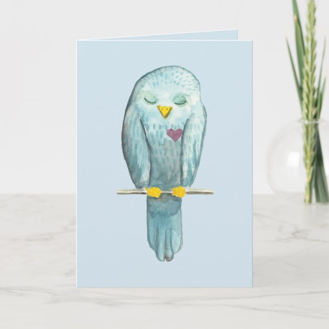 La carte originale de Valentine d'aquarelle (Devant)