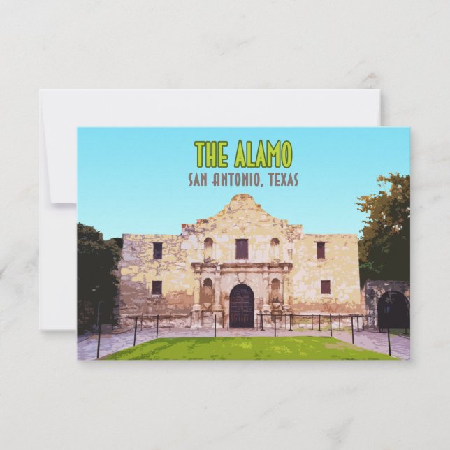La carte plat Alamo Mission San Antonio Texas (Devant)