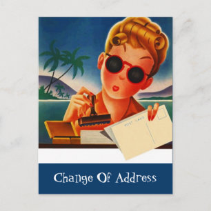 La carte postale a déplacé le nouveau changement