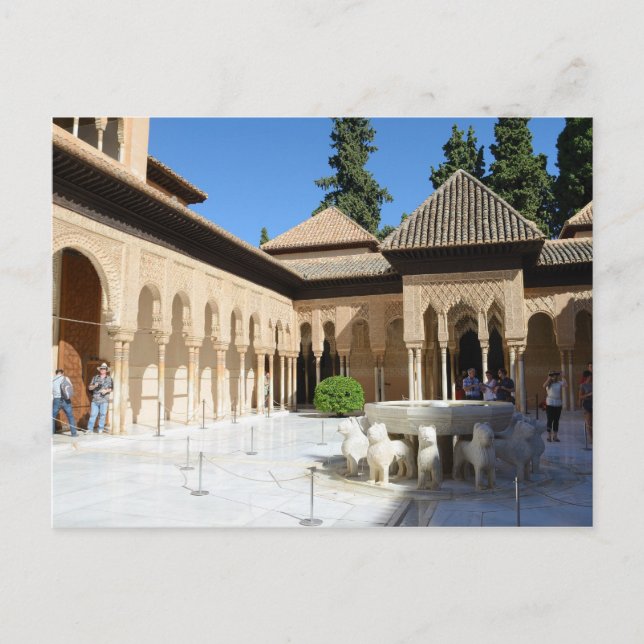 La carte postale de la Cour des Lions (Devant)