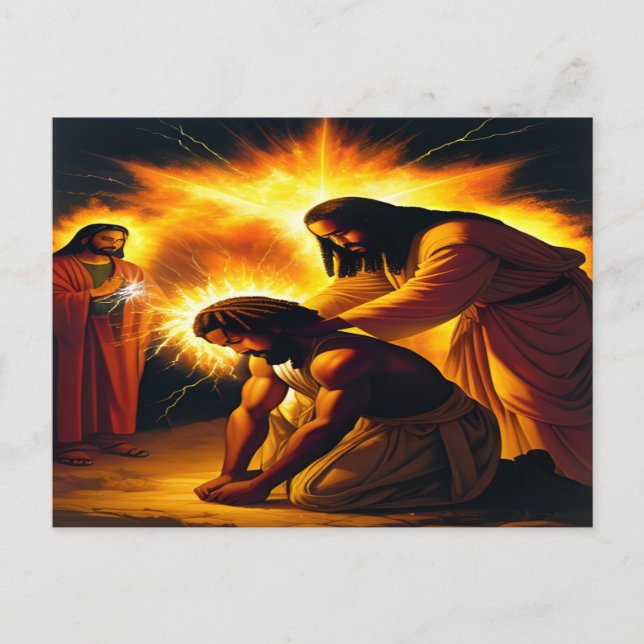 La carte postale de l'art chrétien de l'onction (Devant)