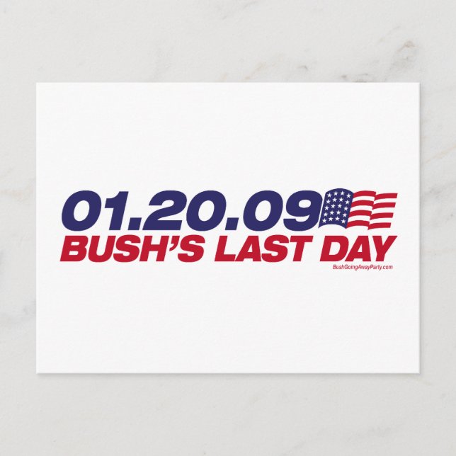 La carte postale Dernière journée de Bush (Devant)