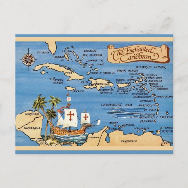 La carte postale des Caraïbes (Devant)