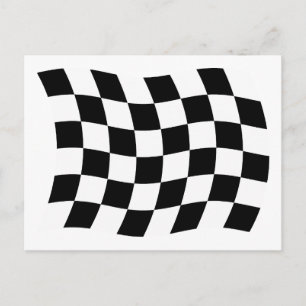 La carte postale du drapeau à damier
