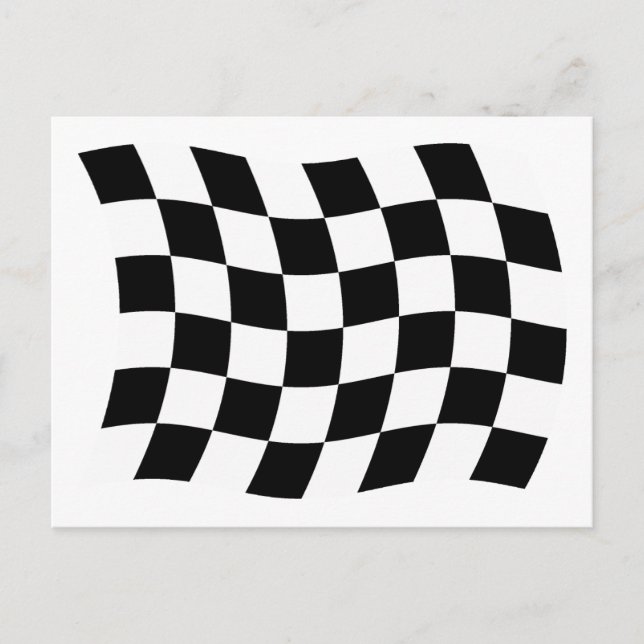 La carte postale du drapeau à damier (Devant)
