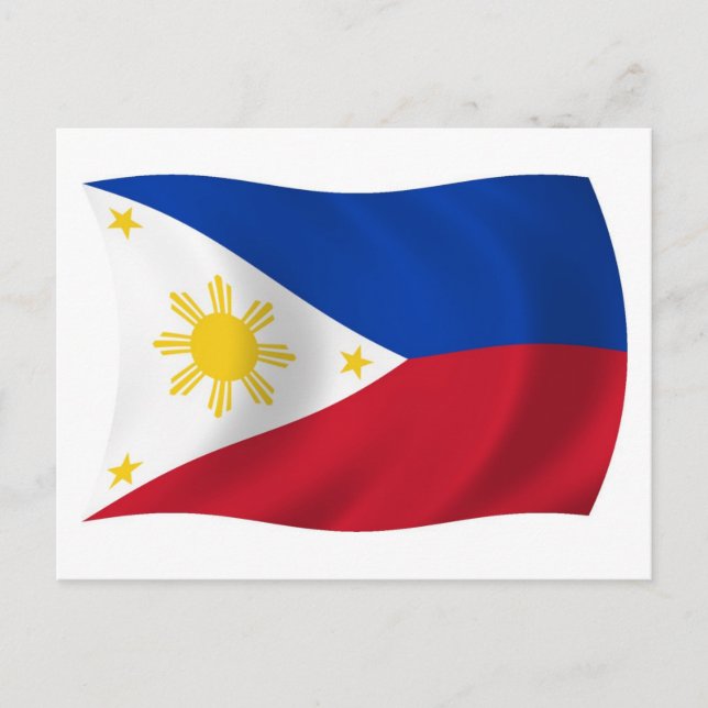 La carte postale du drapeau des Philippines (Devant)