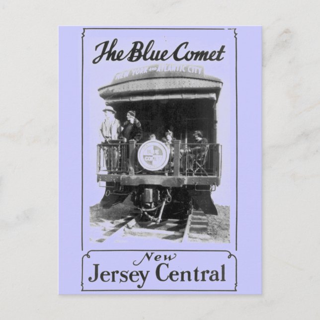 La carte postale du train Blue Comet (Devant)