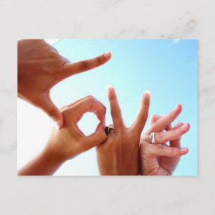 la carte postale LOVE