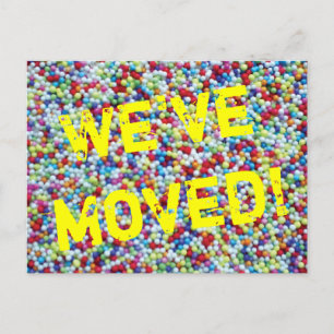 La carte postale mobile avec la sucrerie colorée