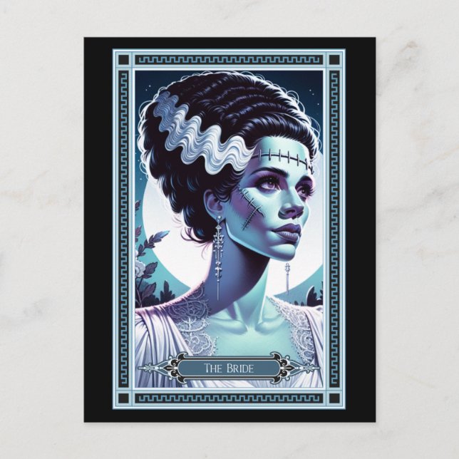 La carte Tarot de la mariée de Frankenstein (Devant)