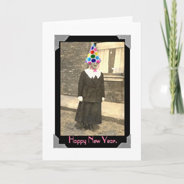 La carte vintage de nouvelle année (Devant)