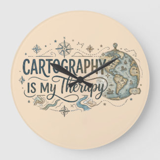 La cartographie est ma thérapie Horloge