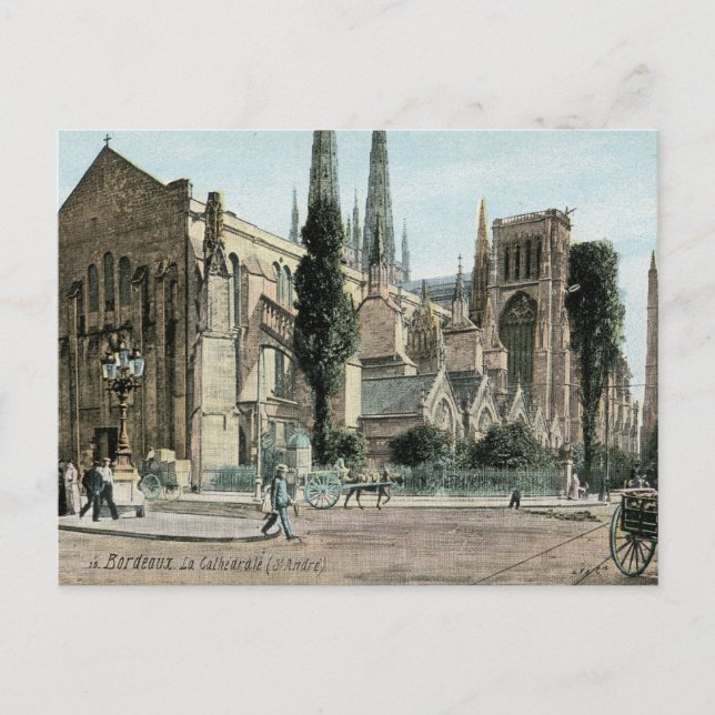 La Cathedral St. Andre, Bordeaux, France Postcard (Front)