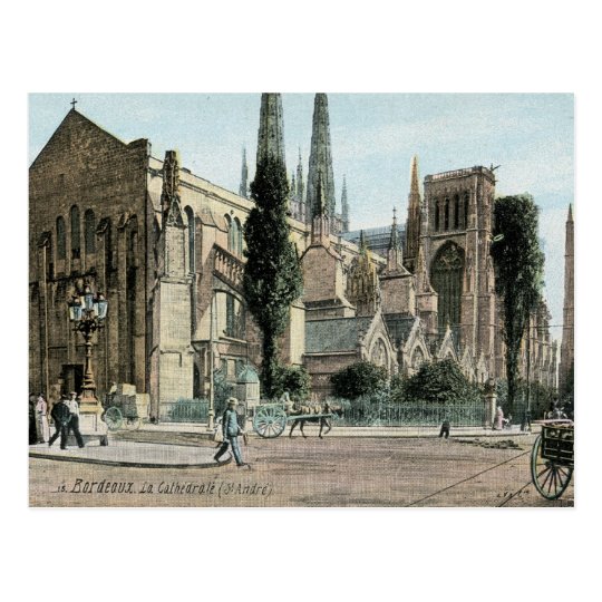 La Cathedral St. Andre, Bordeaux, France Postcard