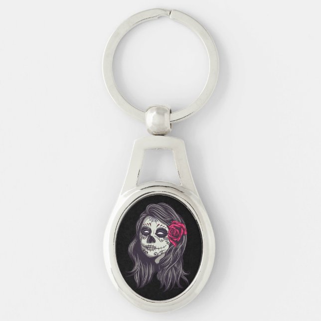 La Catrina - Dia De Los Muertos Keychain (Front)