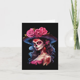 La Catrina Dia De Los Muertos Mexican Day Of The Card