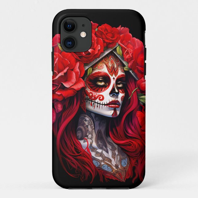 La Catrina, Dia De Los Muertos Mexican Day of the  Case-Mate iPhone Case (Back)