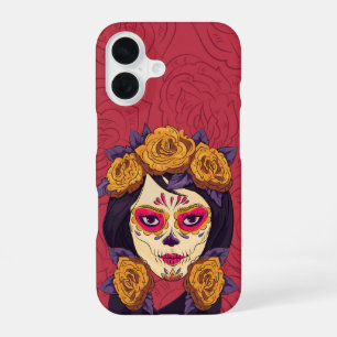 La Catrina Floral Skull iPhone 16 Case