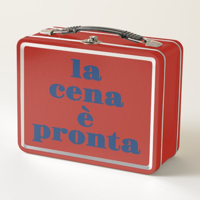 La Cena E Pronta Metal Lunch Box (Front)