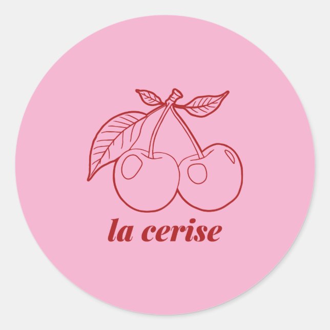 La cerise pin classic round sticker (Front)