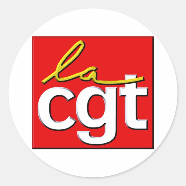 la_cgt classic round sticker (Front)