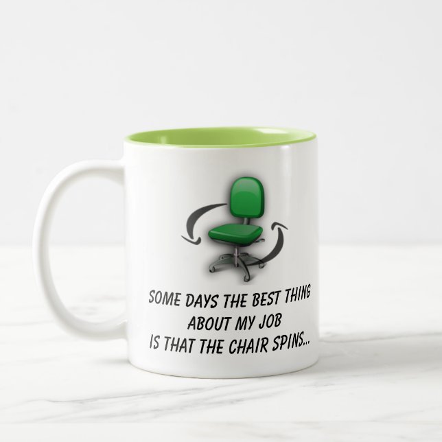 La chaise du travail tourne la tasse (le vert) (Gauche)