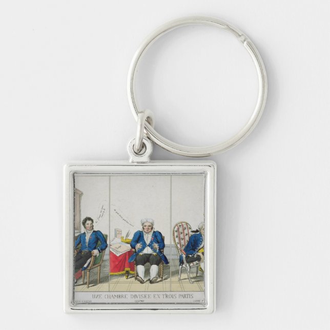 La Chambre Divisee en Trois Partis Keychain (Front)