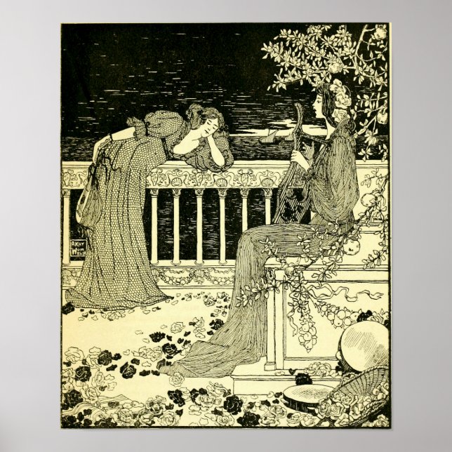 La Chanson in The Savoy by Aubrey Beardsley 1896 Poster (Front)