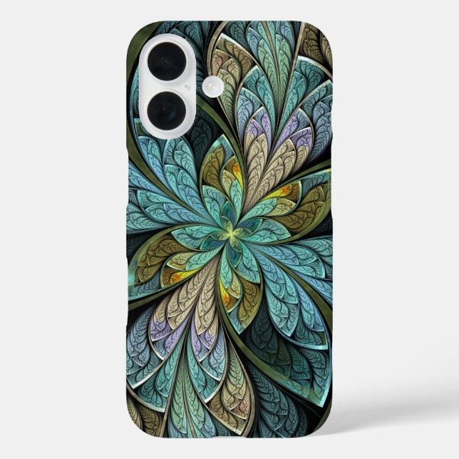 La Chanteuse Glace Turquoise Abstract Case-Mate iPhone Case (Back)