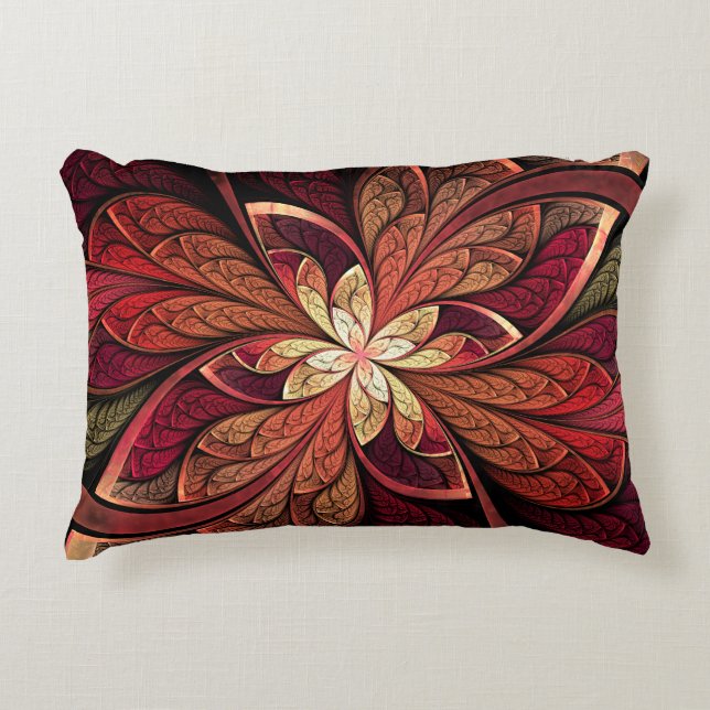La Chanteuse Rouge Red Abstract Pattern Decorative Pillow (Front)