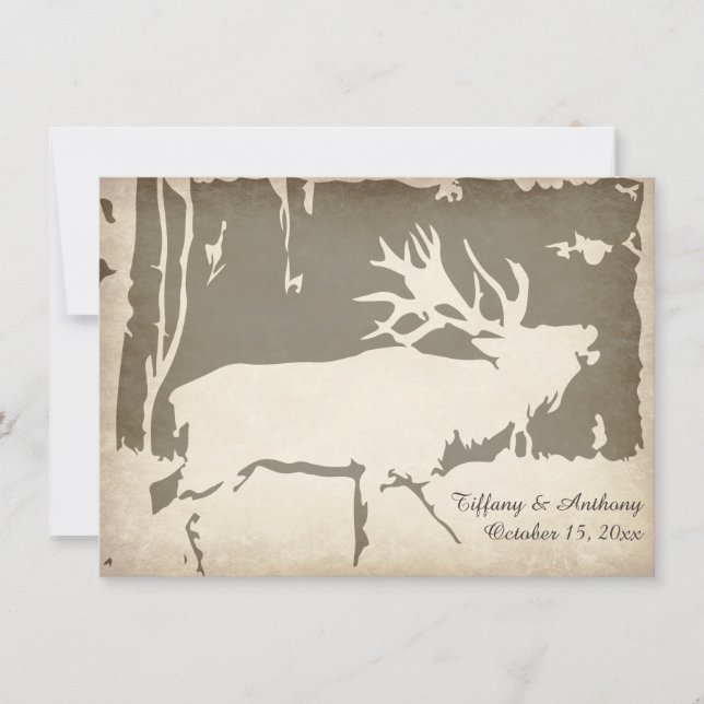 La chasse aux élans rustiques Invitations de maria (Devant)