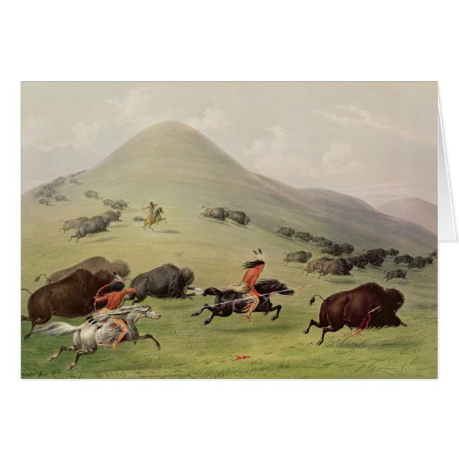 La chasse de Buffalo, c.1832 (Devant horizontal)