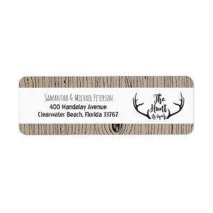"La chasse est terminée" Rustic Antler Barnwood Ma
