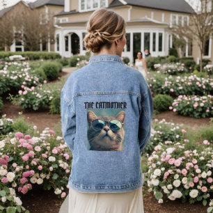 LA CHAT MÈRE chat maman Denim Jean Jacket
