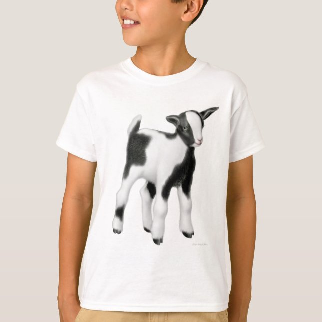 La chèvre mignonne de bébé badine le T-shirt (Devant)
