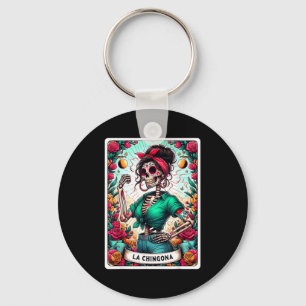 La Chingona Tarot Card Day Of The Dead Dia De Los Keychain