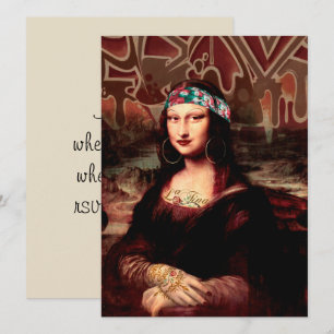 La Chola Mona Lisa Mexican Invitation